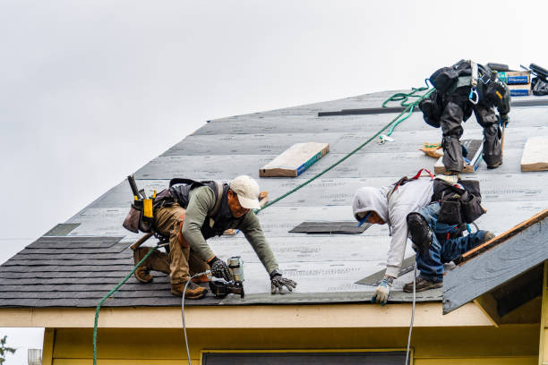 Professional Roof Replacement technician working in Schoolcraft, MI